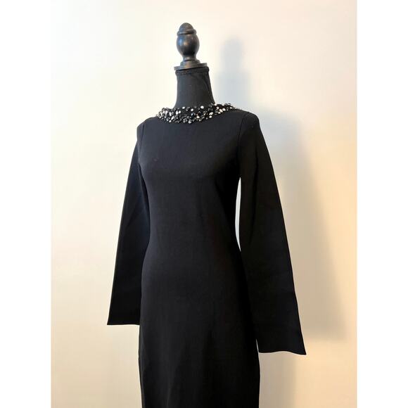 Cult Gaia Eleanora Embellished Midi Dress in Black Size XS Knit Beaded Backless - Picture 5 of 8